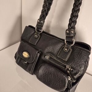 Y2K Rosetti Black Leather Women's Bag